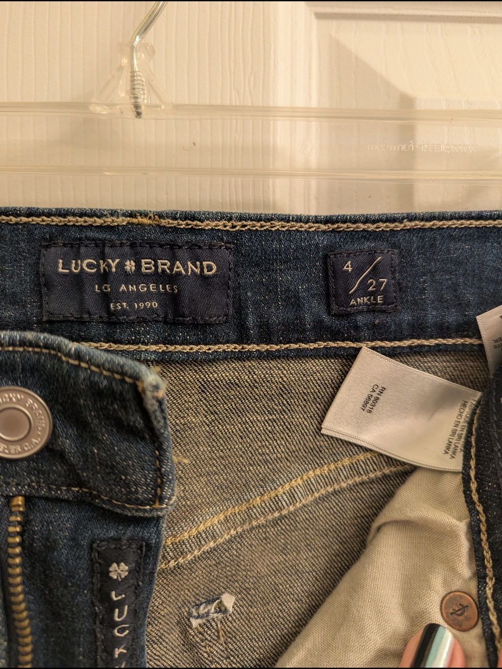 Lucky Brand Dark Wash High-Rise Slim Jeans - Picture 2 of 4